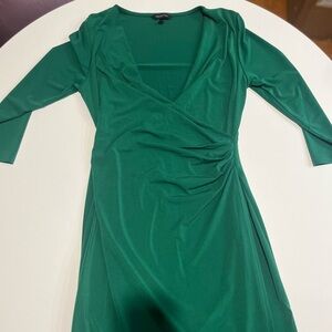 Banana Republic Factory Green Faux Wrap Dress